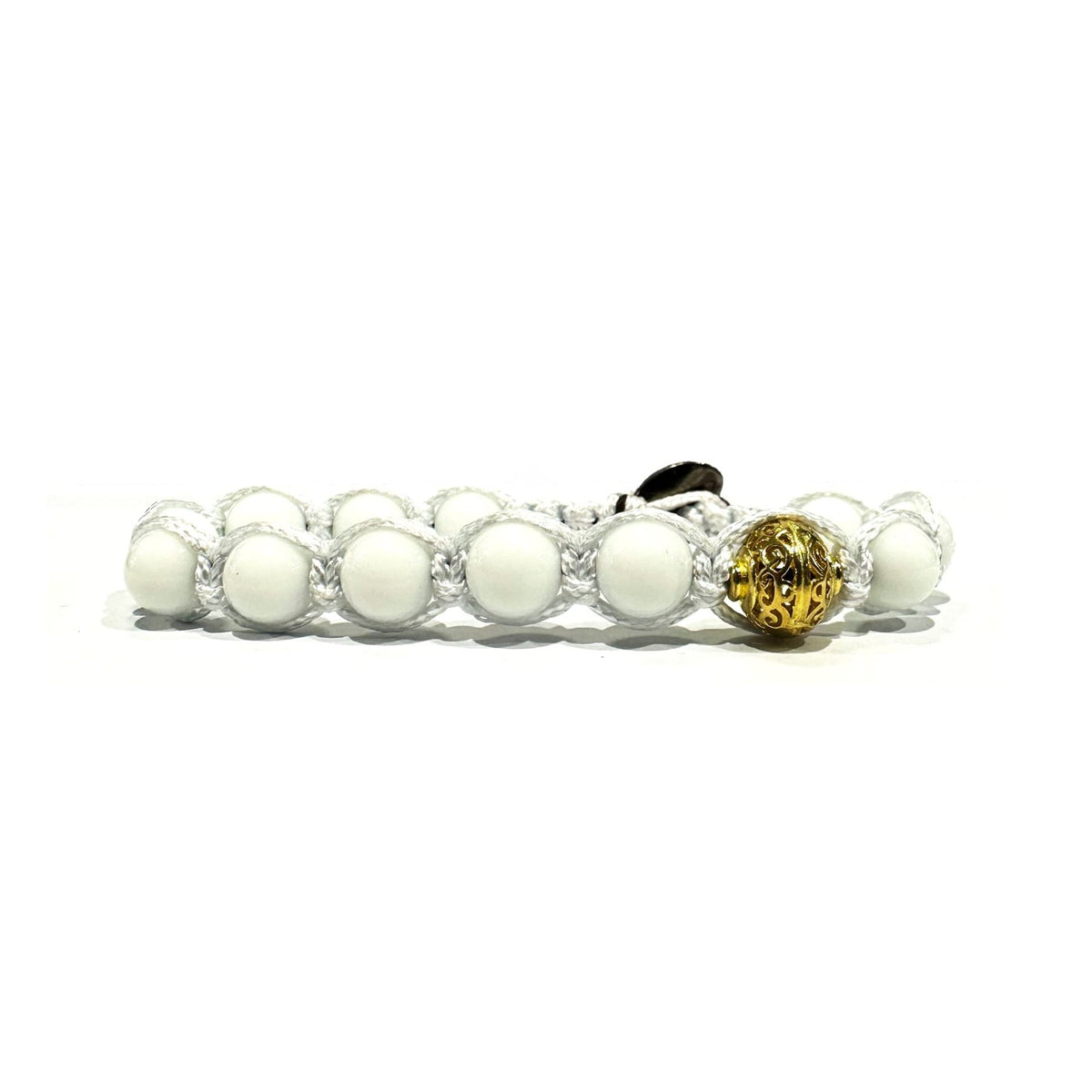 SAMSARA BRACCIALE KAILASH IN AGATA BIANCA - Calma, equilibrio e serenità interiore - Clorophilla Shop