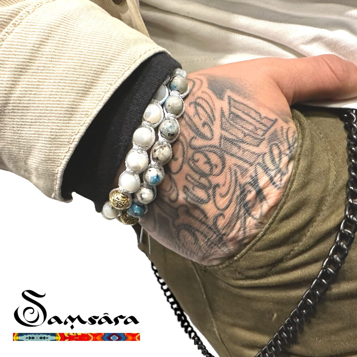 SAMSARA BRACCIALE KAILASH IN MADREPERLA - Energia delicata, protezione e serenità - Clorophilla Shop