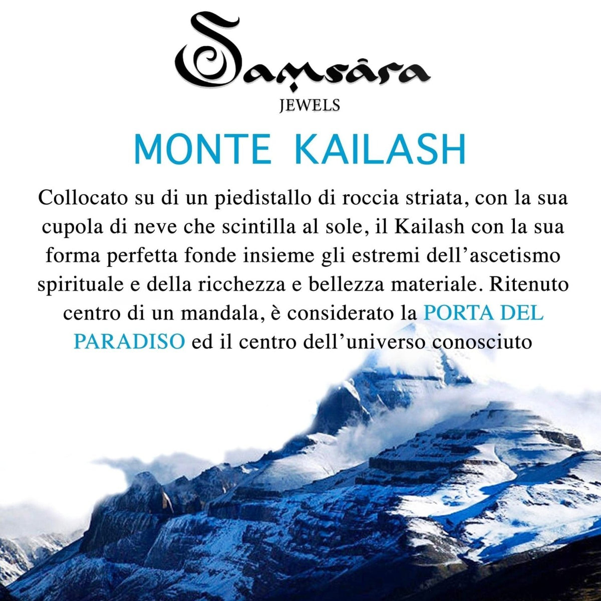 SAMSARA BRACCIALE KAILASH IN TURCHESE CELESTE - Serenità, protezione e chiarezza - Clorophilla Shop
