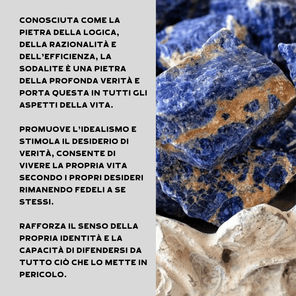 Sodalite Grezza Origine Brasile - Pietra da 3-6cm - Clorophilla Shop