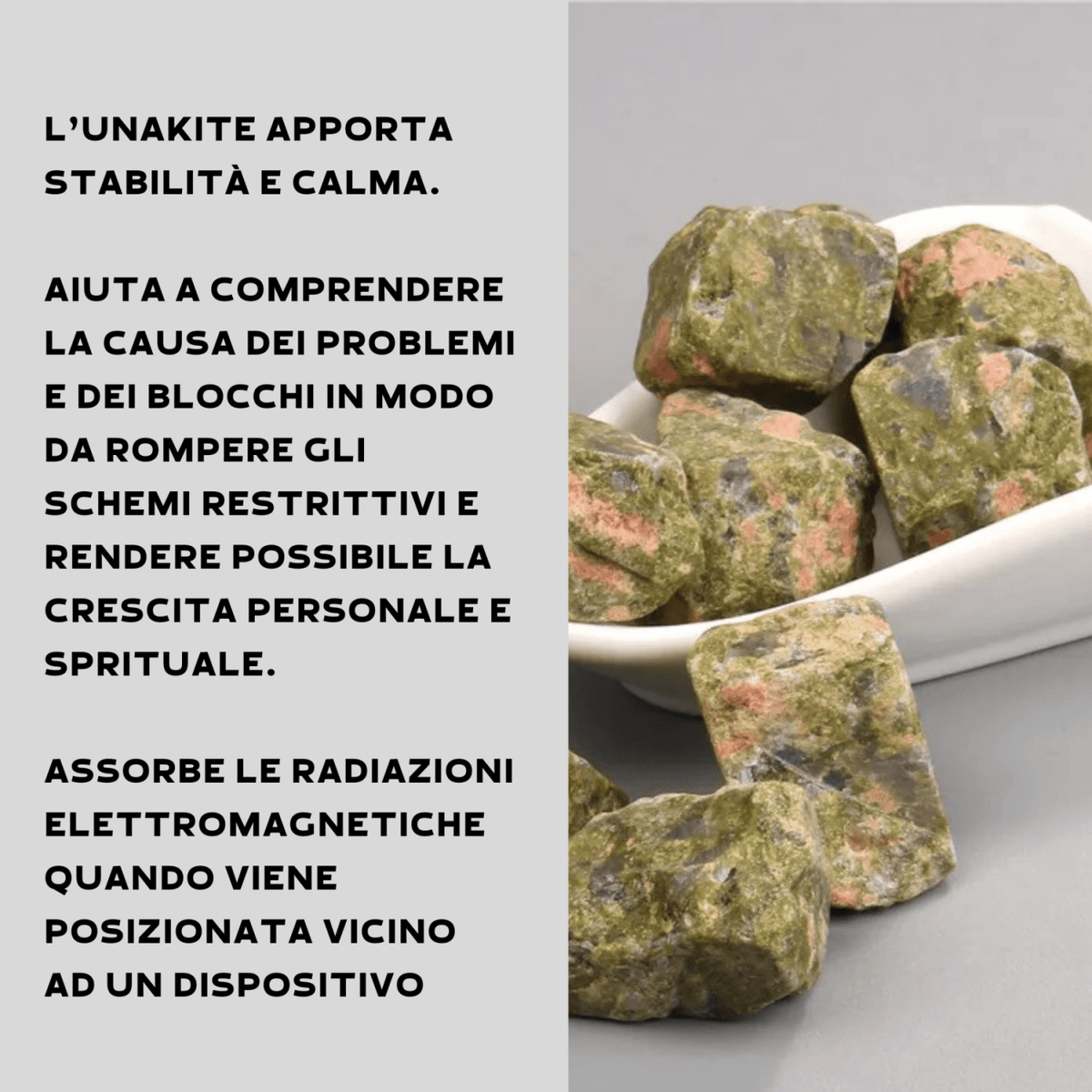 Unakite Grezza Origine Brasile - Pietra da 4-8cm - Clorophilla Shop